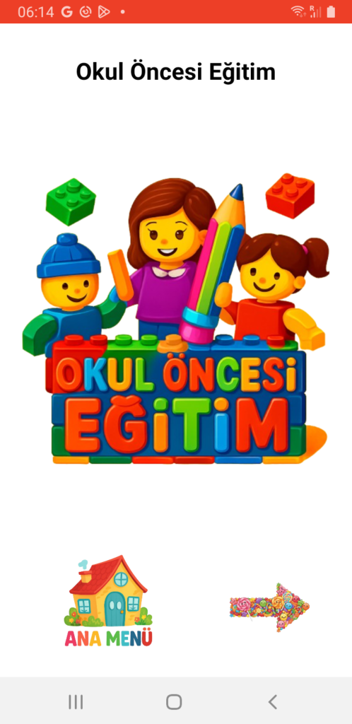 Okul Öncesi Eğitim Uygulaması Android
